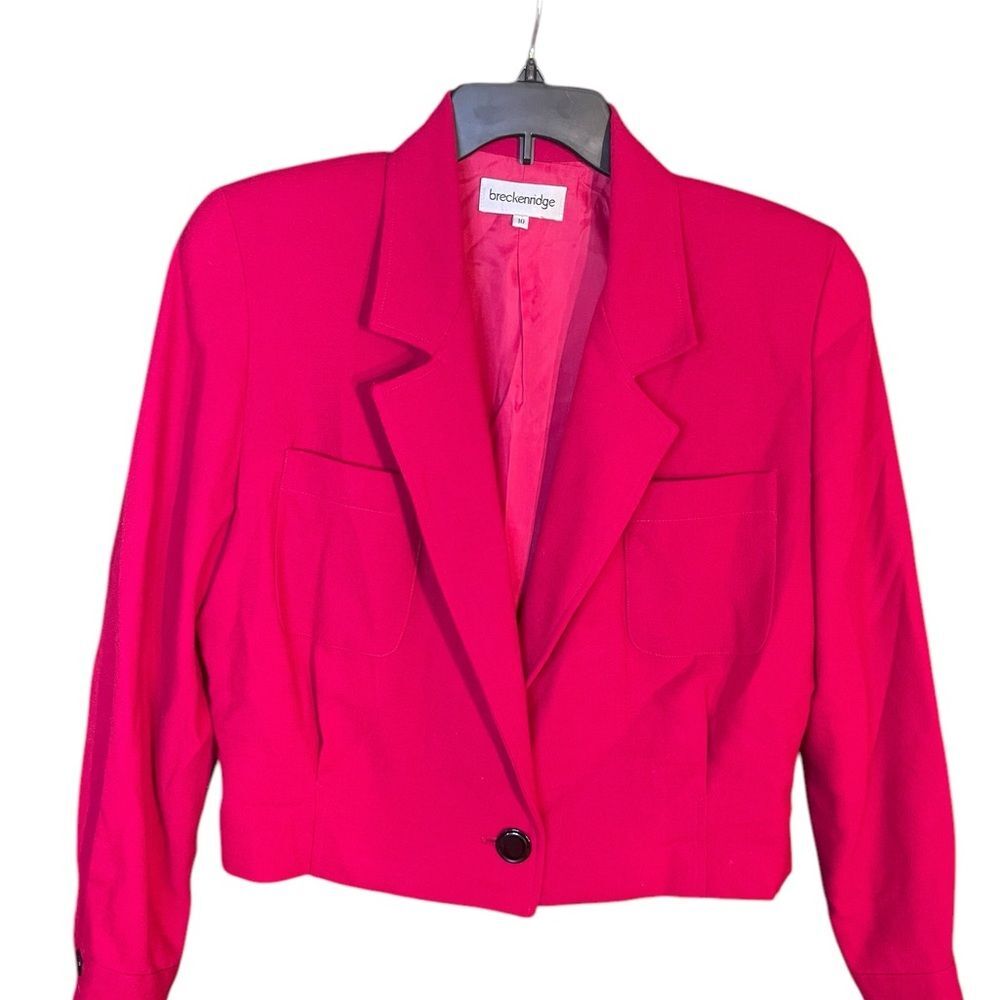Breckenridge Women’s Red Blazer with Structured Shoulders Size 10